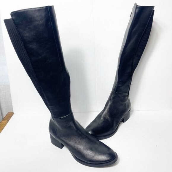 Kenneth Cole Lina Tall Black Leather Boots Women’s Elegant Western Size 8 NWT - Picture 7 of 10